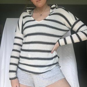 Comfy Striped Long Sleeve Hoodie